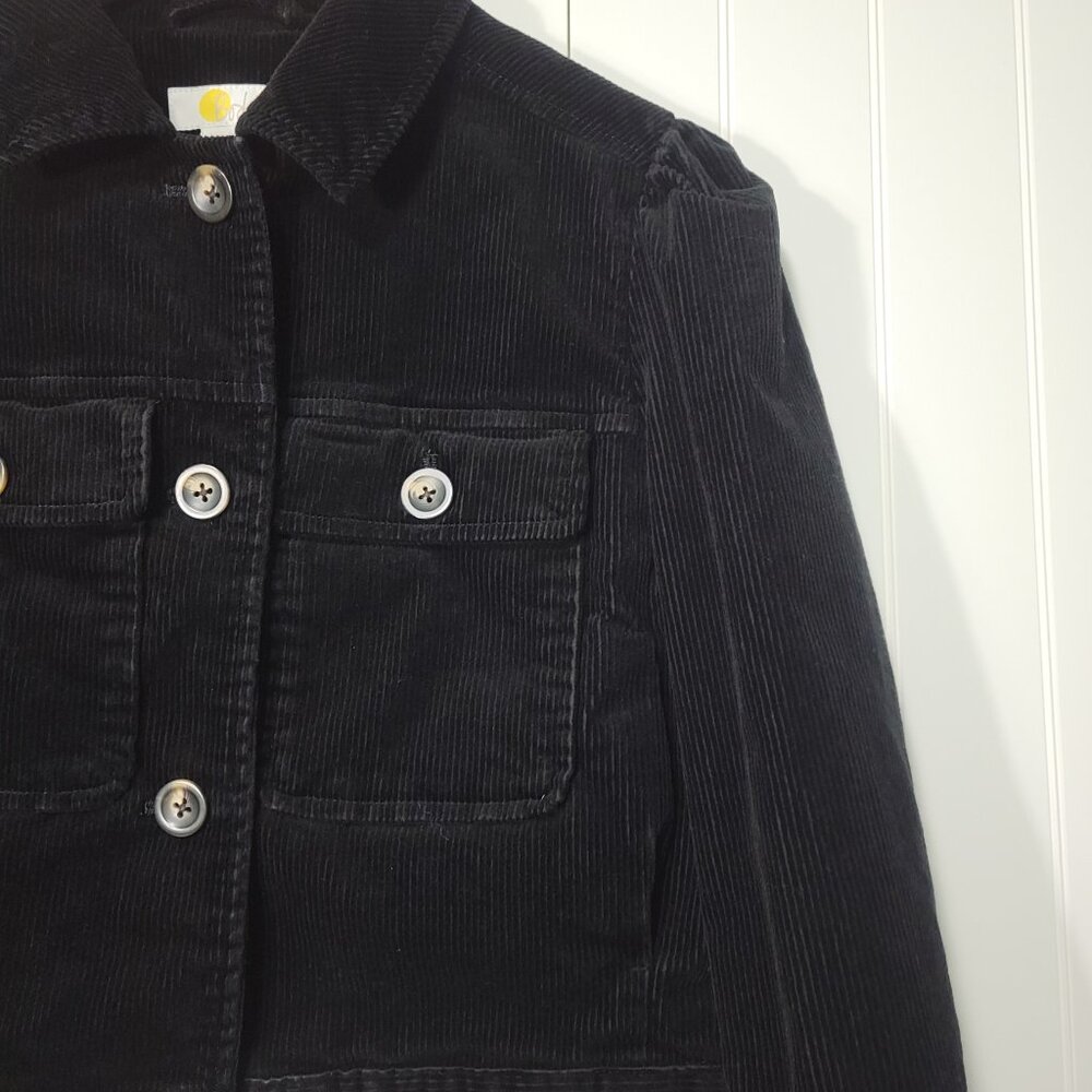 Boden Black Corduroy Cropped Friends Gilmore Y2k Dark Academia Trucker Jacket - Picture 4 of 12